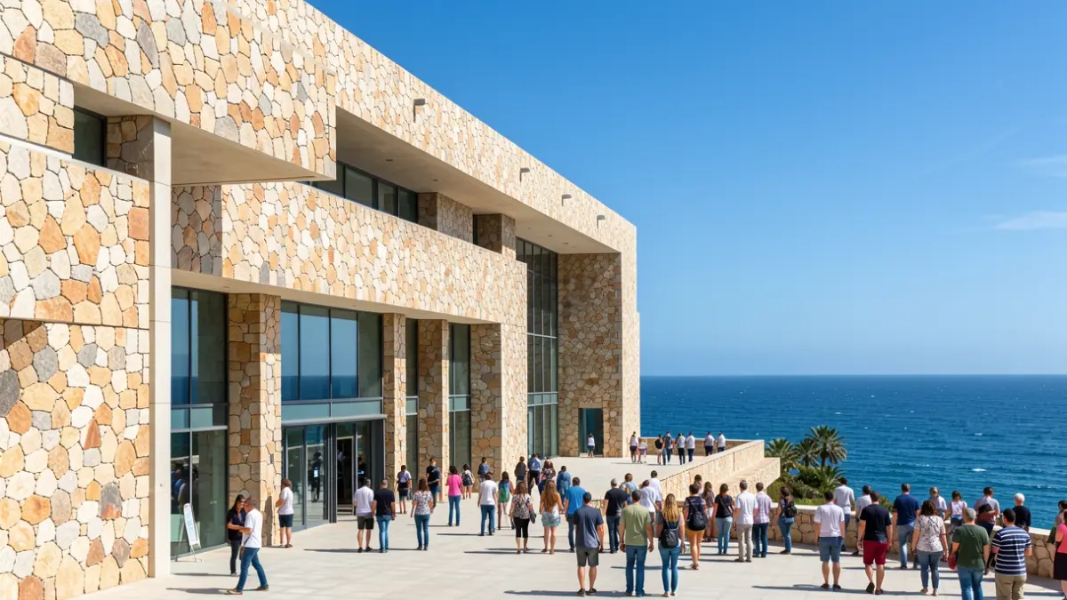 Facade of the Auditorio Alfredo Kraus in Las Palmas de Gran Canaria.