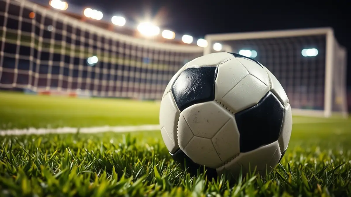 Imagen genérica de un balón de fútbol en el césped de un estadio.