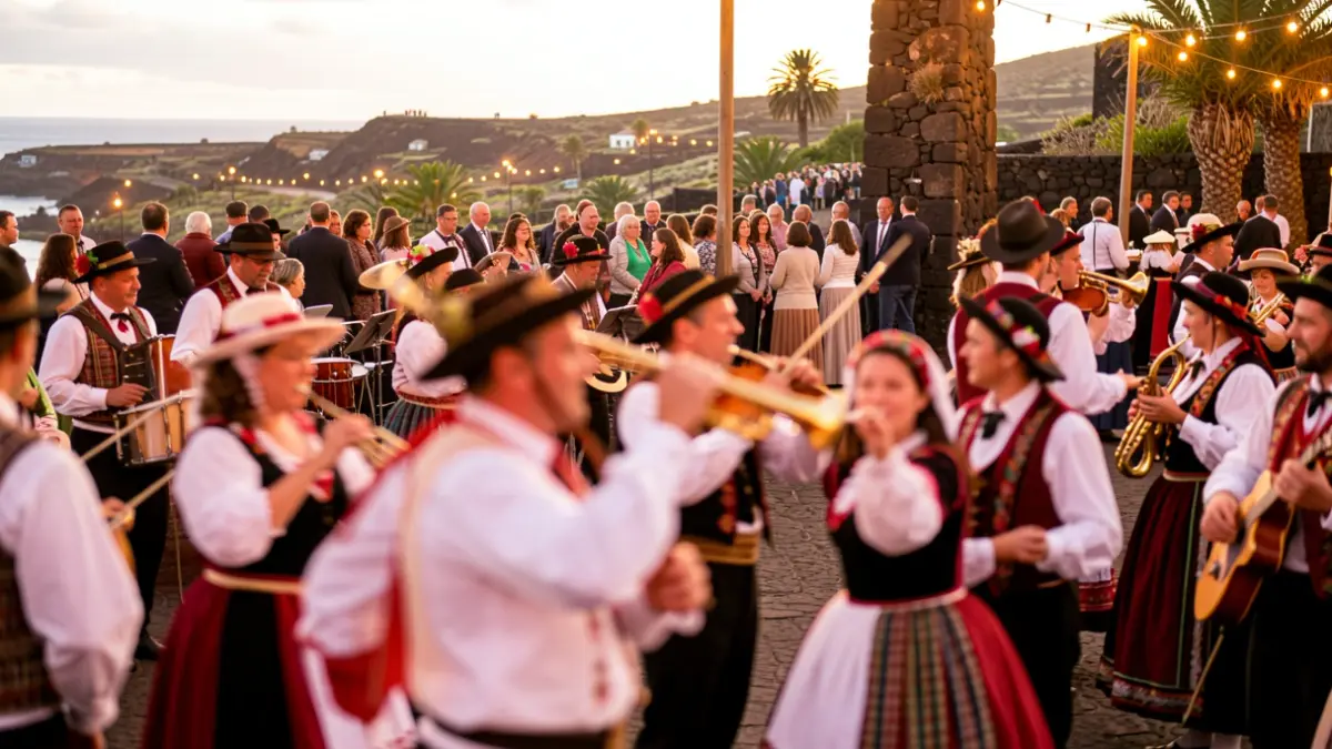 Generic image of a Canarian culture celebration with music and dance.