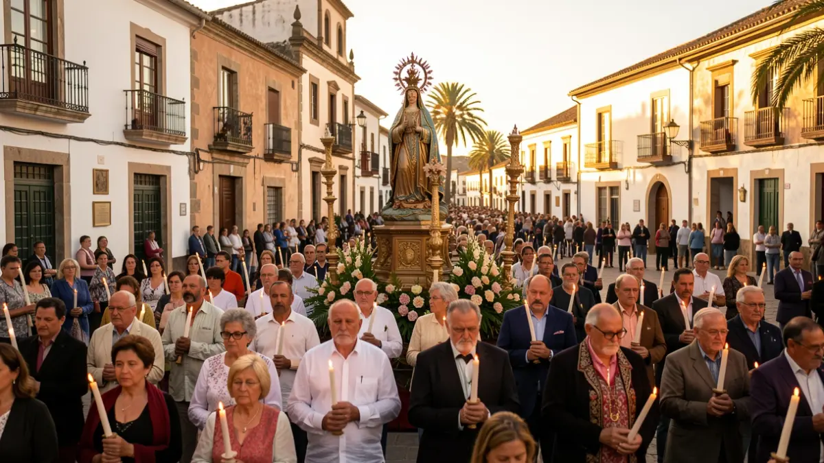 Procession of the Virgen de Candelaria in Tenerife.