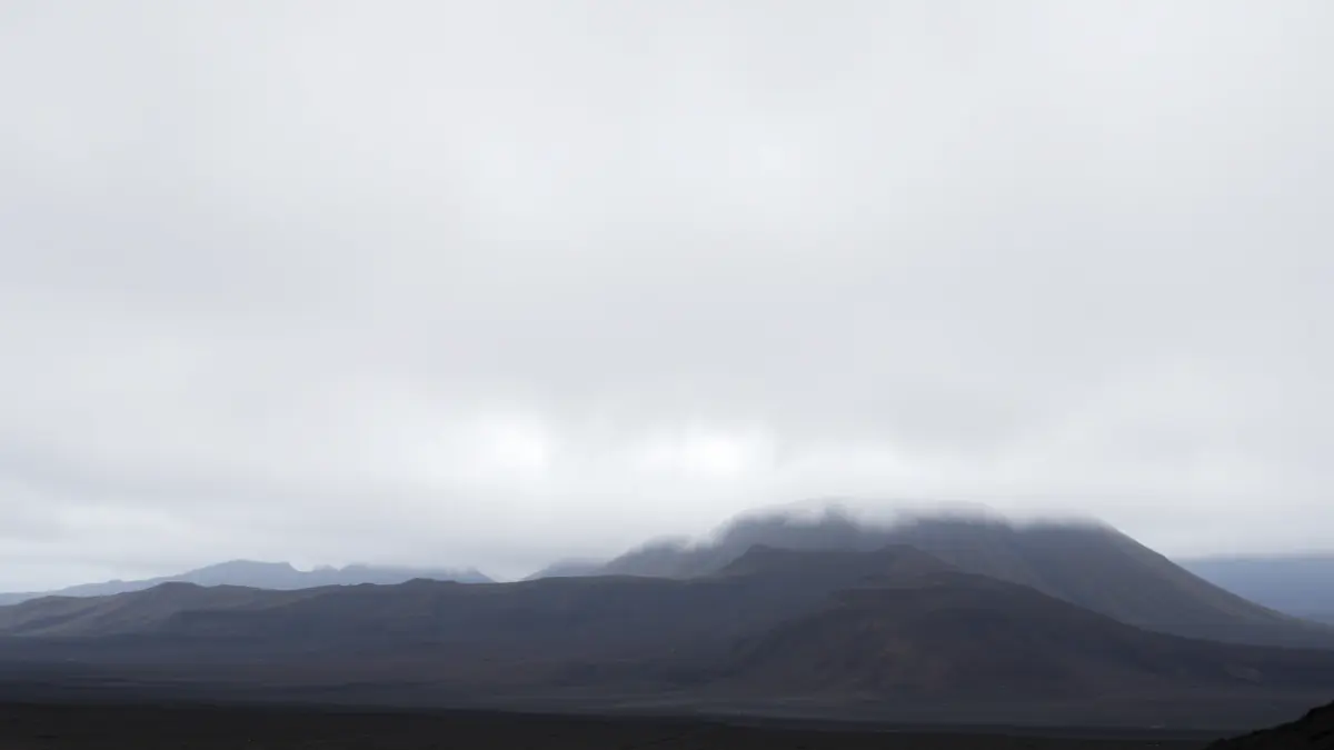 Generic image of an overcast sky over a volcanic landscape in Canarias.