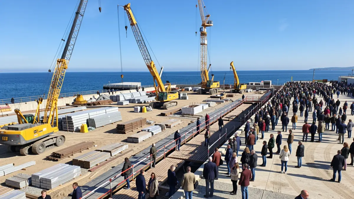 Generic image of construction work at a port.
