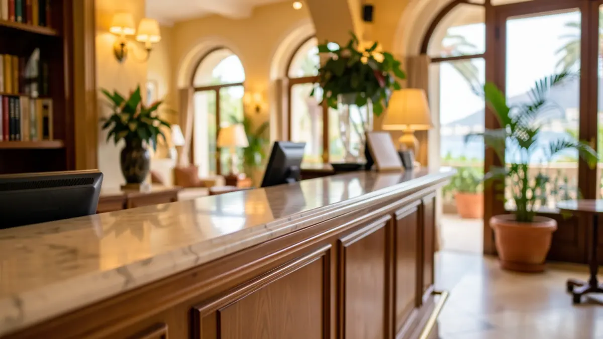 Imagen genérica de la recepción de un hotel en Canarias.
