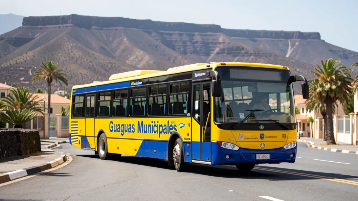 Imagen genérica de una guagua municipal de Las Palmas de Gran Canaria dirigiéndose al Campus de Tafira.