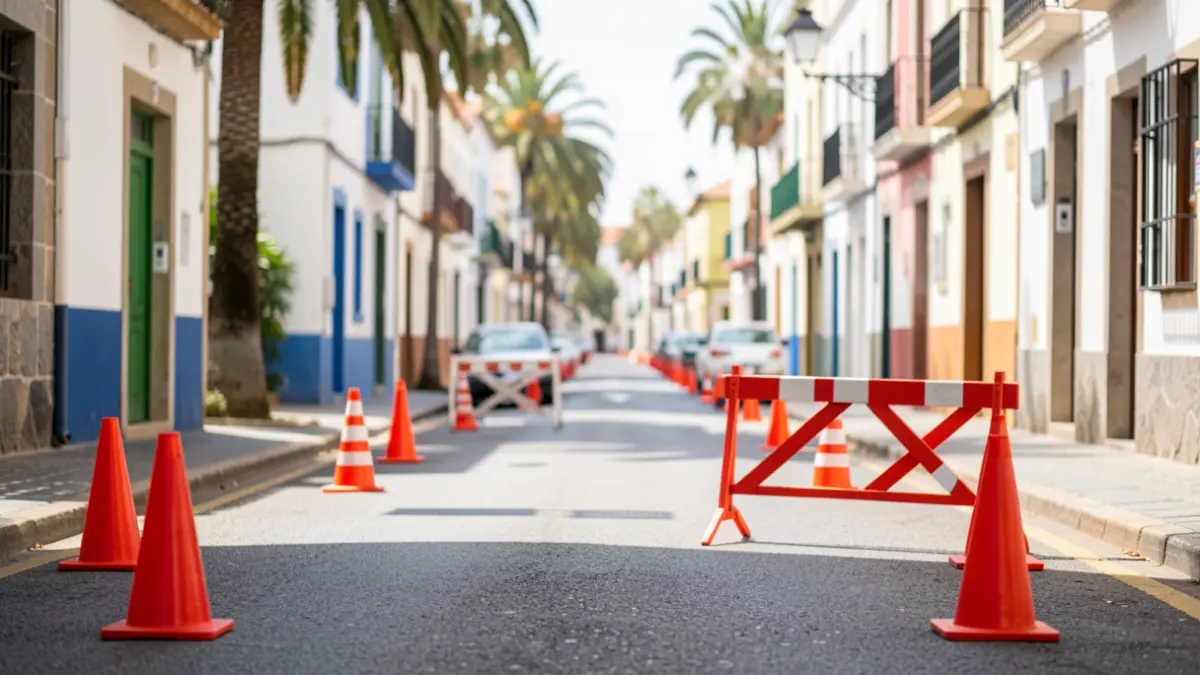 Imagen genérica de calles cortadas por un rodaje en Santa Cruz de Tenerife.