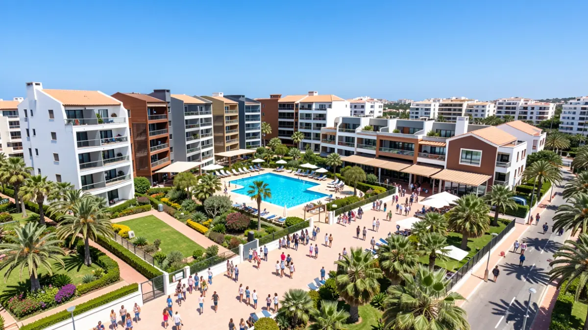 Aerial view of the Green Ocean tourist complex in San Bartolomé de Tirajana after its renovation.