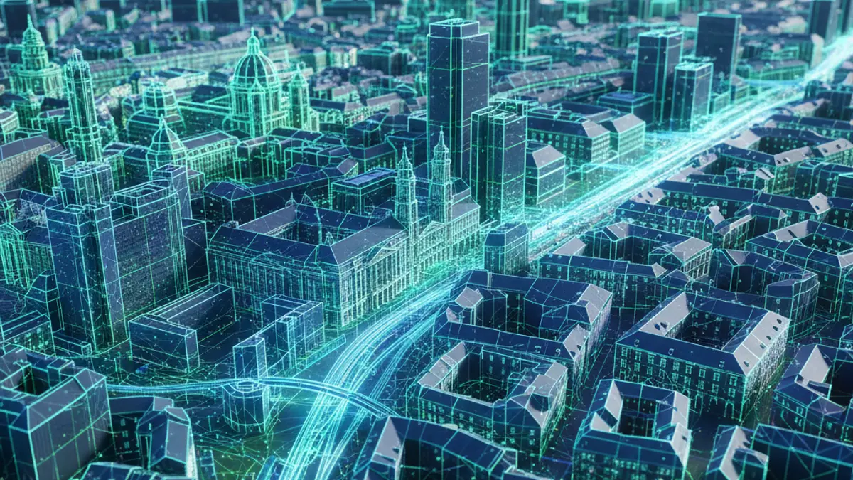 Generic image of a 3D digital representation of a city.