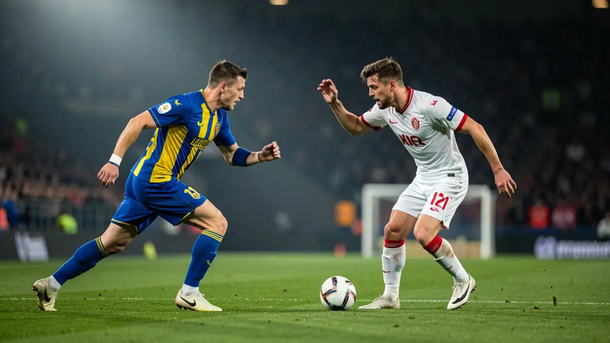 Generic image of a football match between two teams.