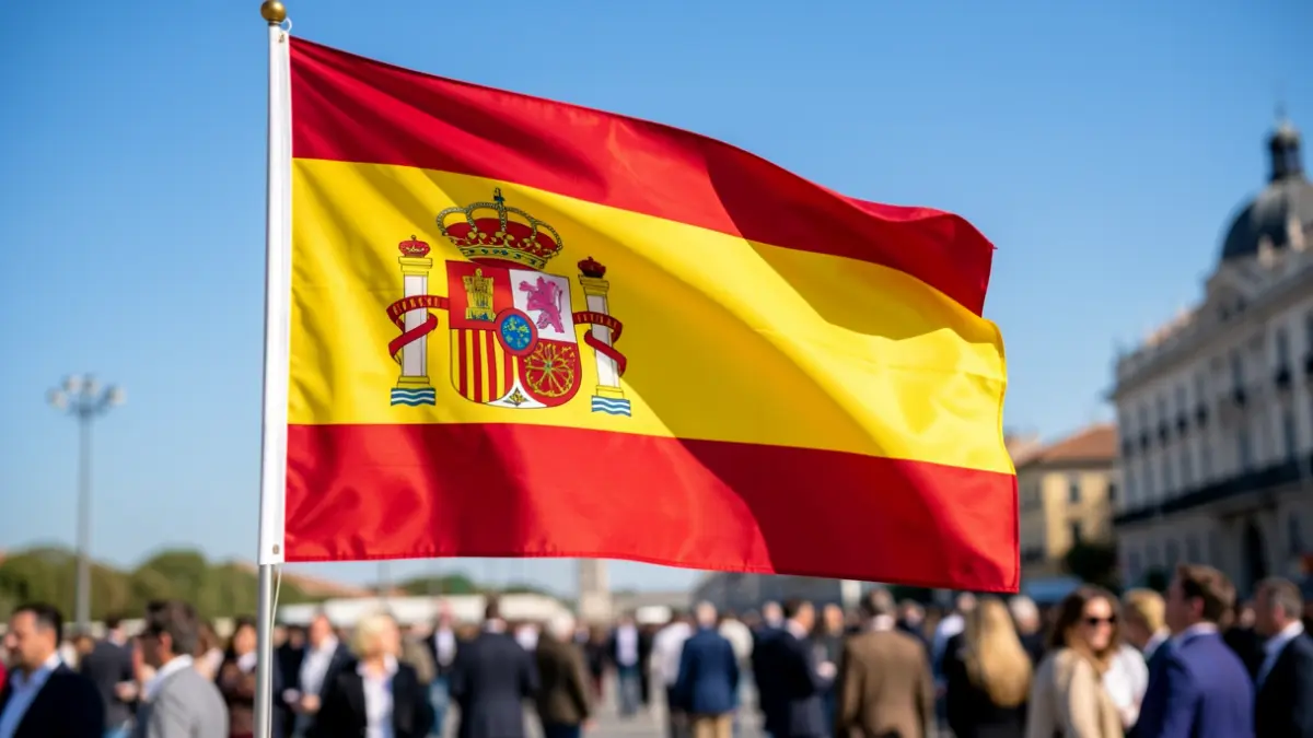 Generic image of the Spanish flag waving.