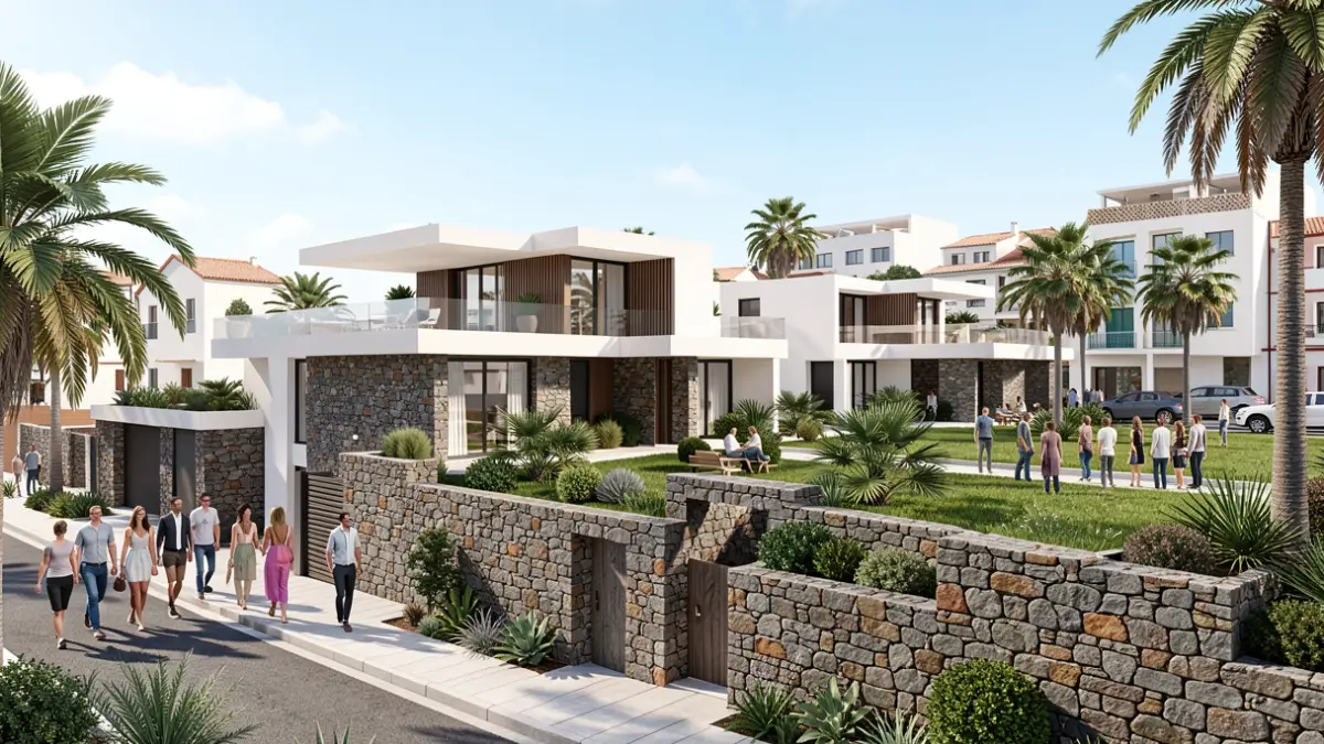 Renderizado del proyecto urbanístico 'Tagoror Goro' en Santa Brígida.