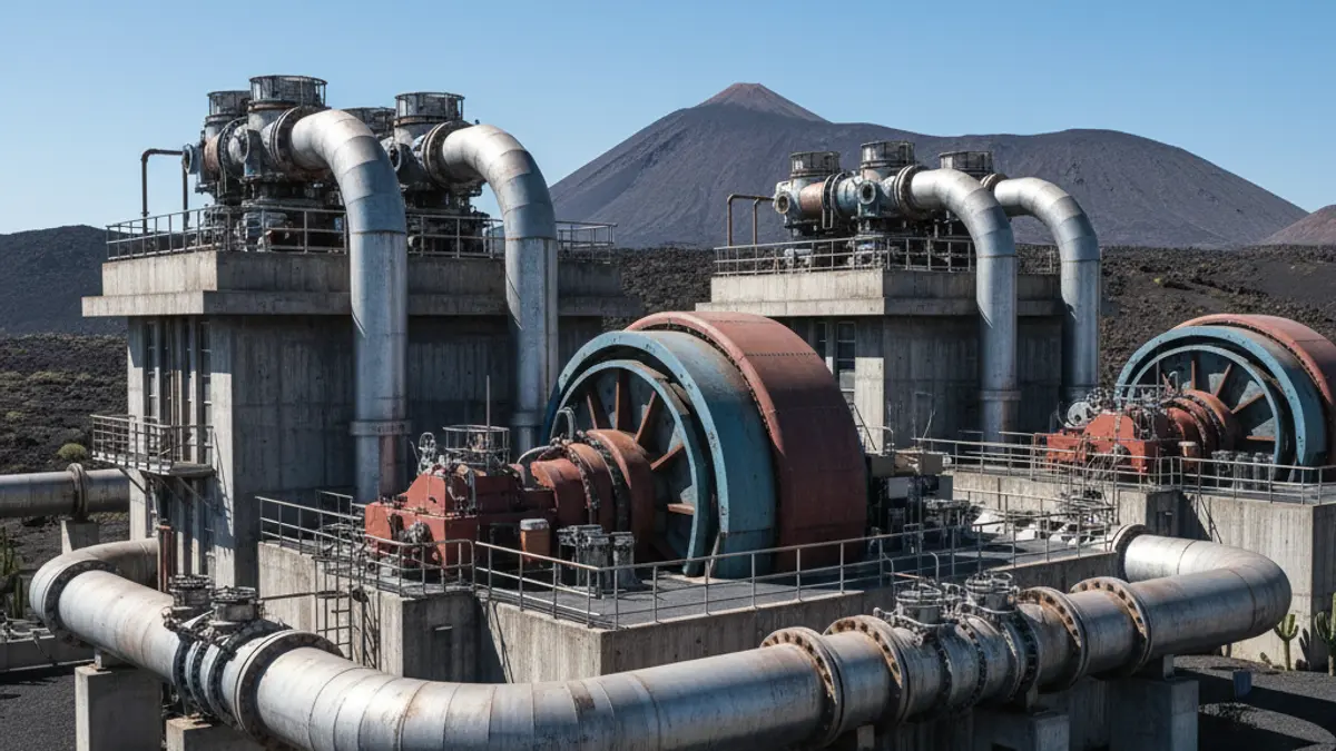 Image of an emergency power plant in an industrial setting.