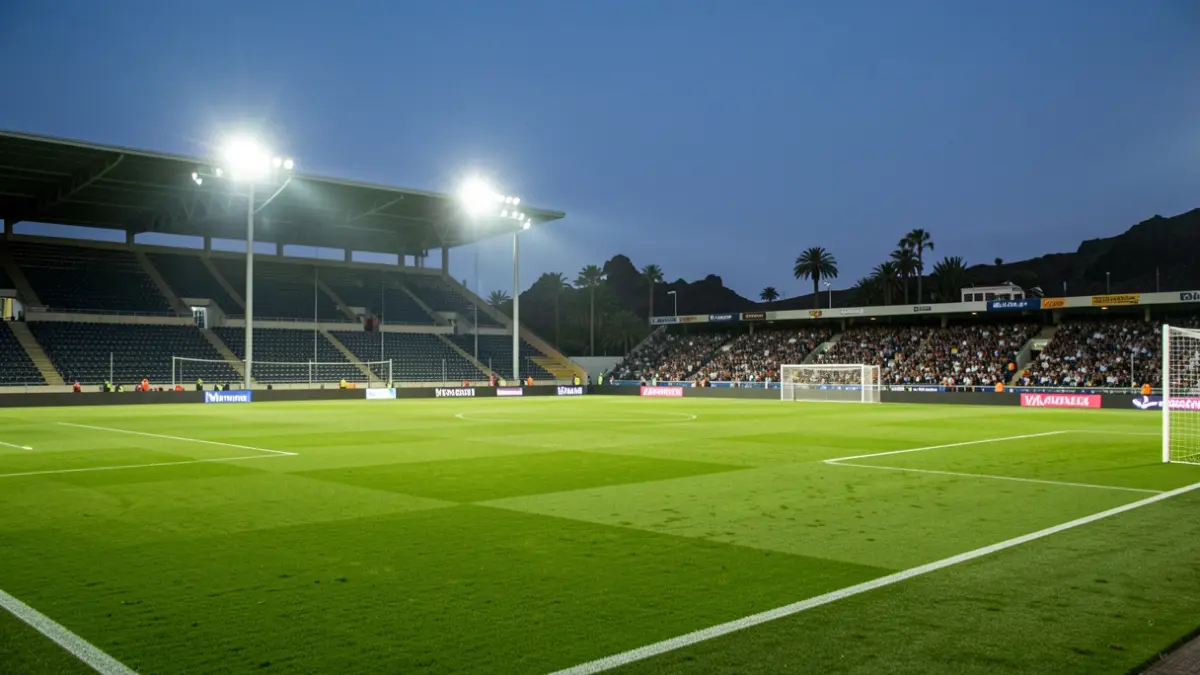 Generic image of a football stadium at dusk.