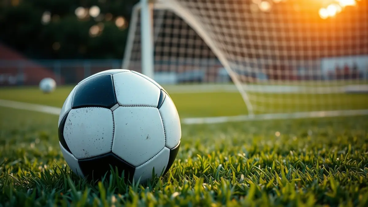 Imagen genérica de un balón de fútbol en el césped de un estadio.