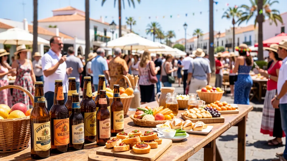 Imagen de la IV Feria Regional de la Sidra y Fiesta del Huevo Duro en Valleseco, Gran Canaria, con sidra, gastronomía local y ambiente festivo.