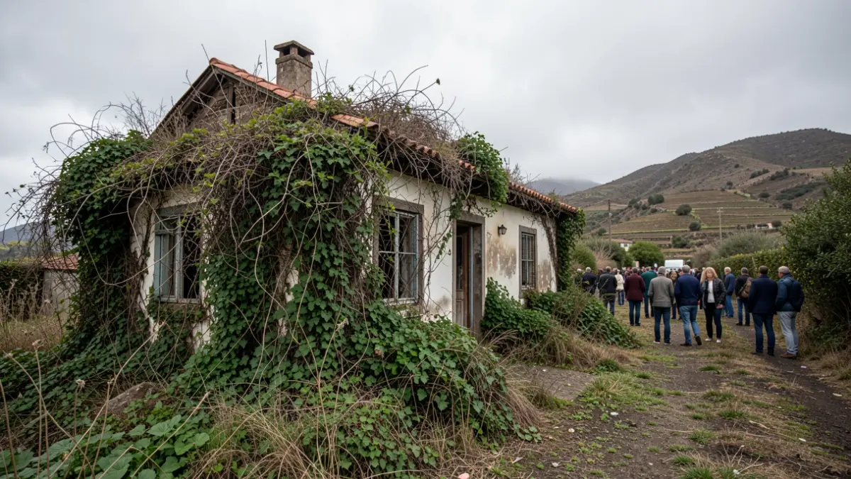 Generic image of an abandoned and dilapidated house in the countryside.