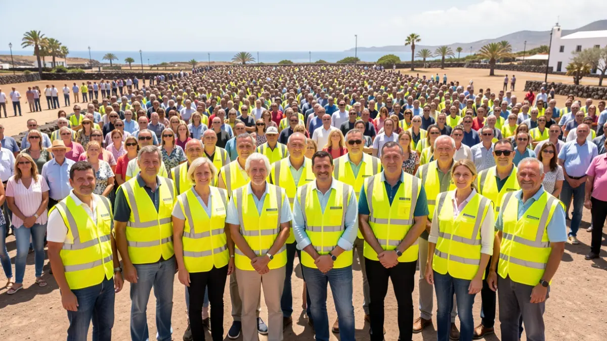 Generic image of volunteers assisting attendees at a large public event.