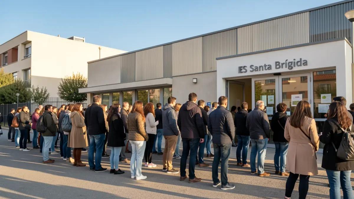 Generic image of candidates waiting for an exam at an educational center.