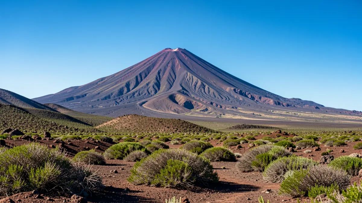 Imagen genérica del paisaje volcánico de Tenerife con el Teide al fondo.