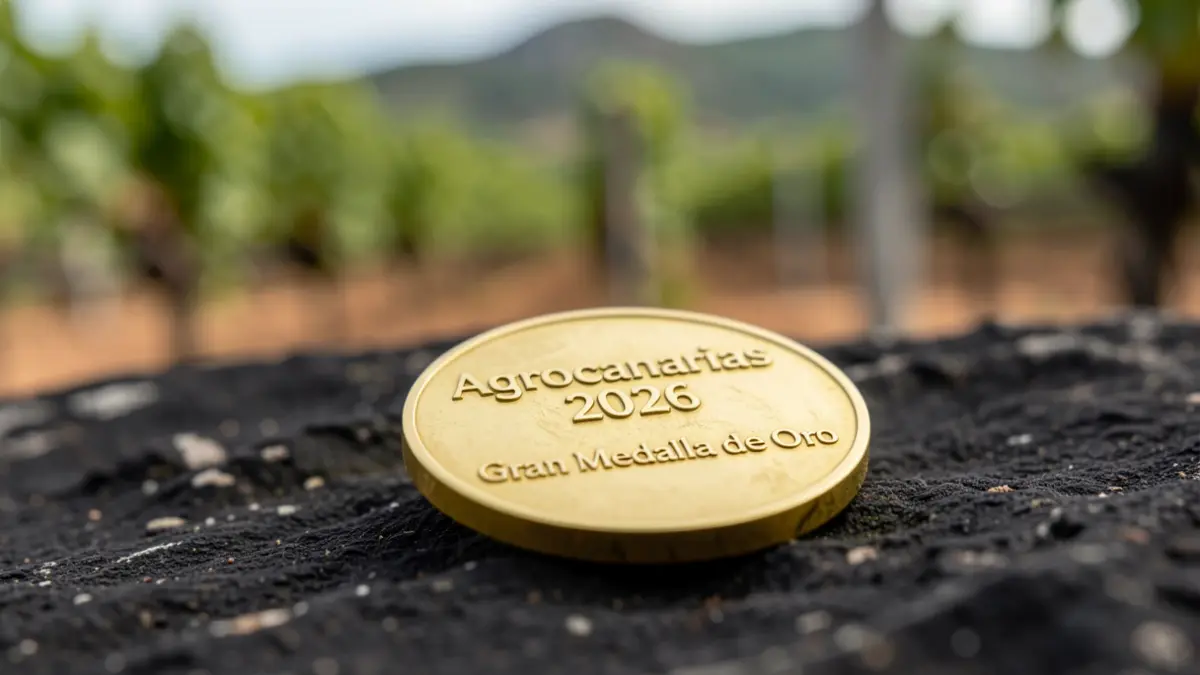 Gold medal awarded to the Altos de Chipude winery at the Agrocanarias 2026 Regional Wine Competition.