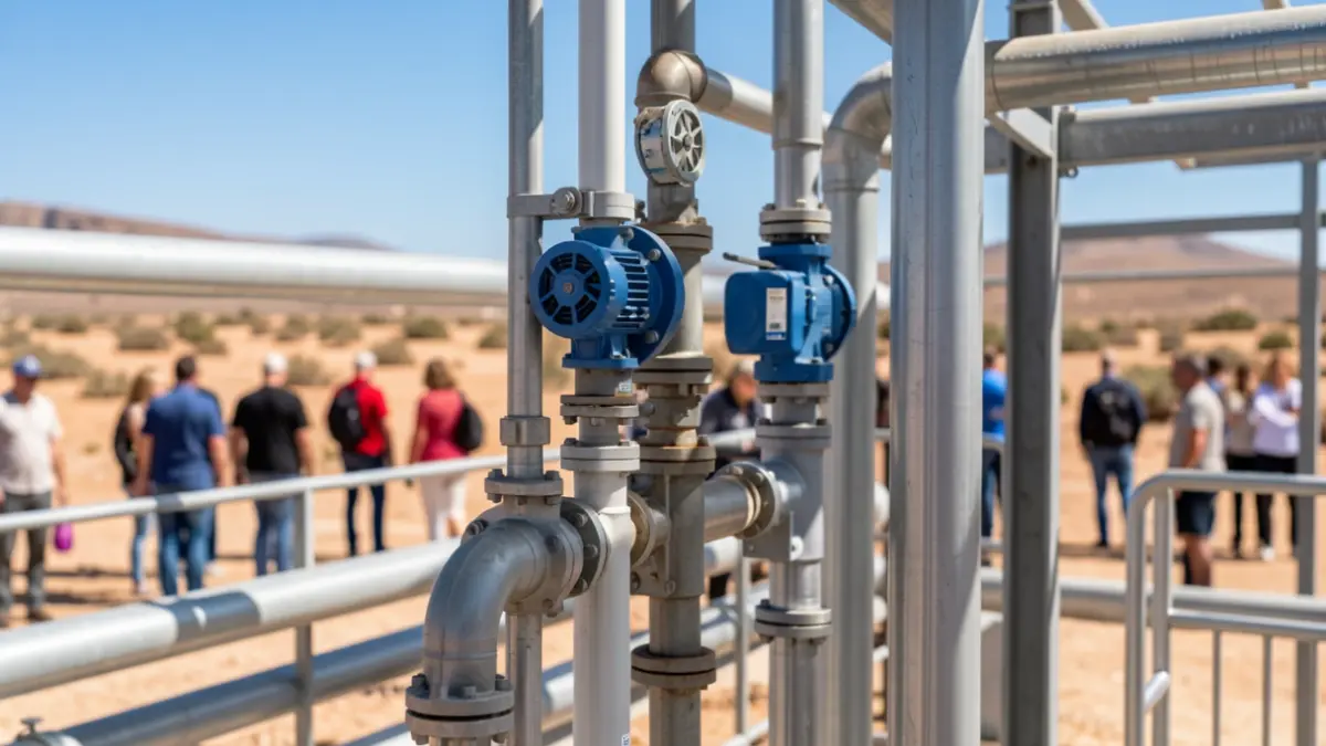 Image of an industrial desalination plant in Fuerteventura.