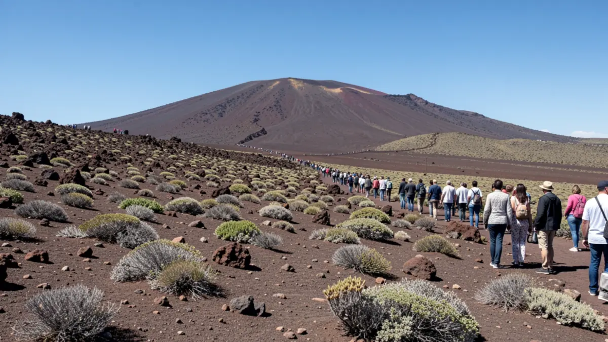 Paisaje volcánico del Parque Nacional del Teide en Tenerife.