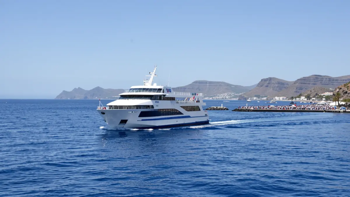 Baleària ferry sailing in Canary Islands waters.