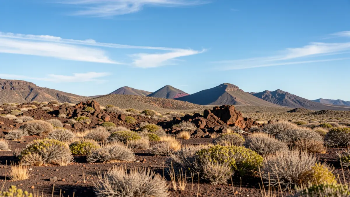 Generic image of a Canarian volcanic landscape with dry vegetation.