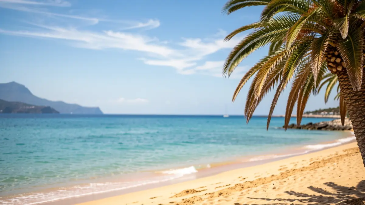 Imagen genérica de una playa en Canarias con clima suave.