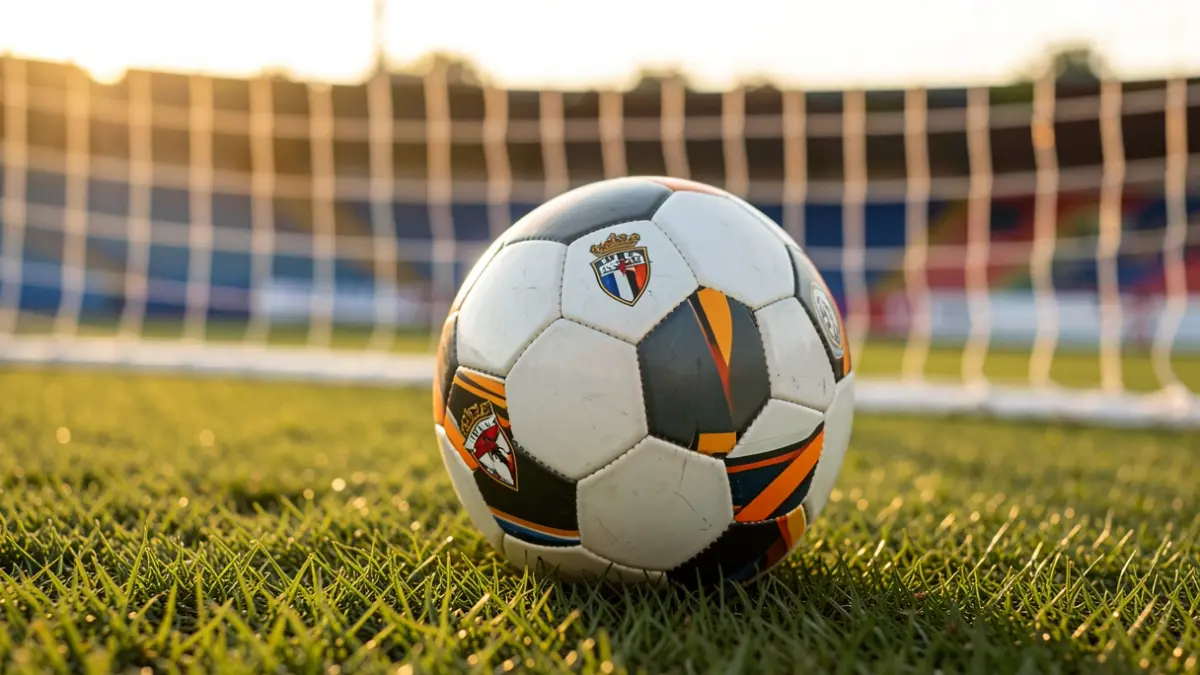 Generic image of a soccer ball on a stadium field.