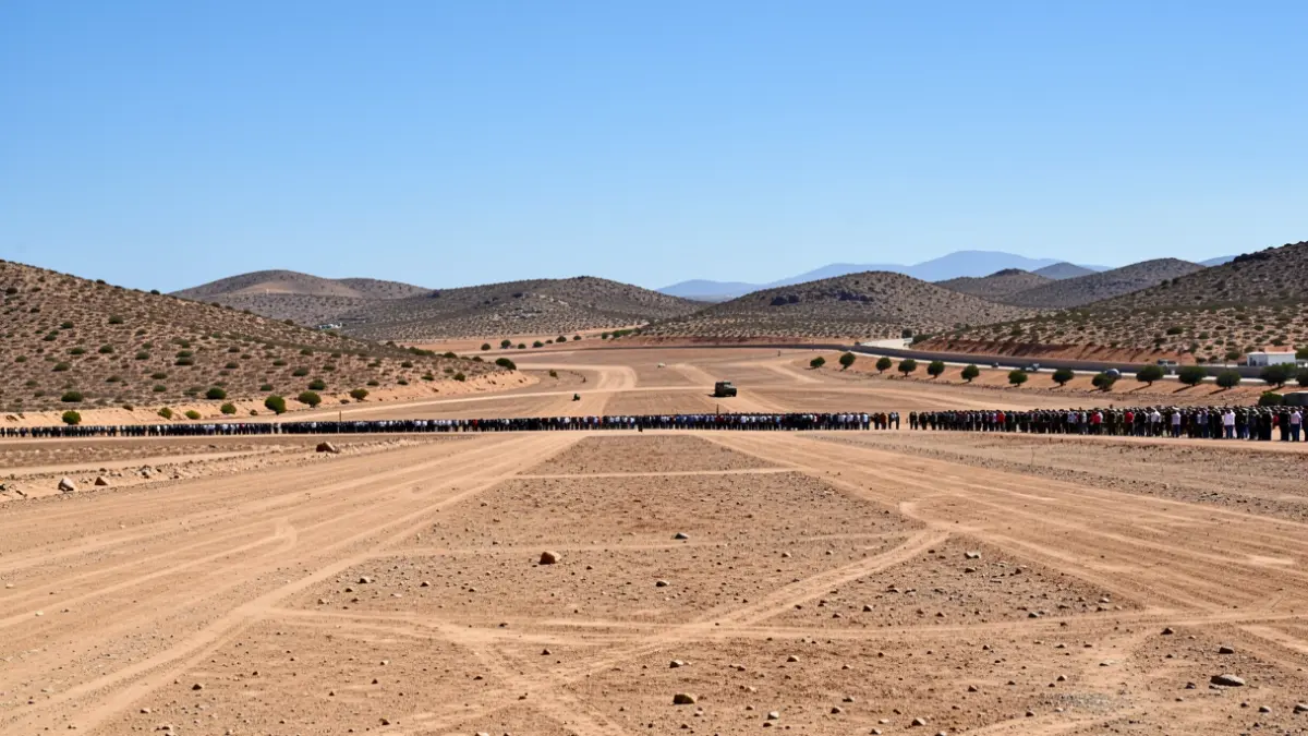 Generic image of the arid landscape of the Pájara Maneuver and Shooting Range in Fuerteventura.