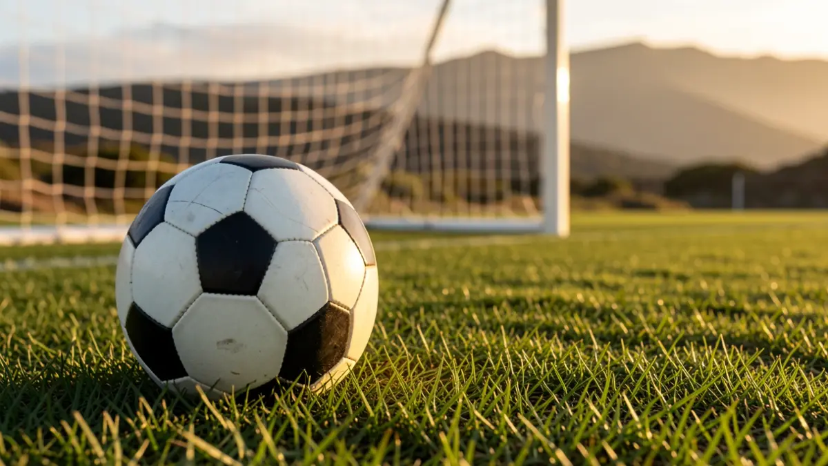 Generic image of a soccer ball on grass.