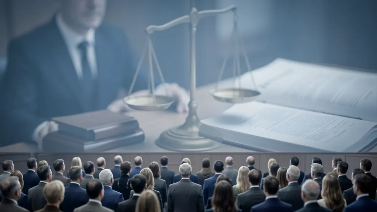 Imagen genérica de elementos de justicia y derecho.