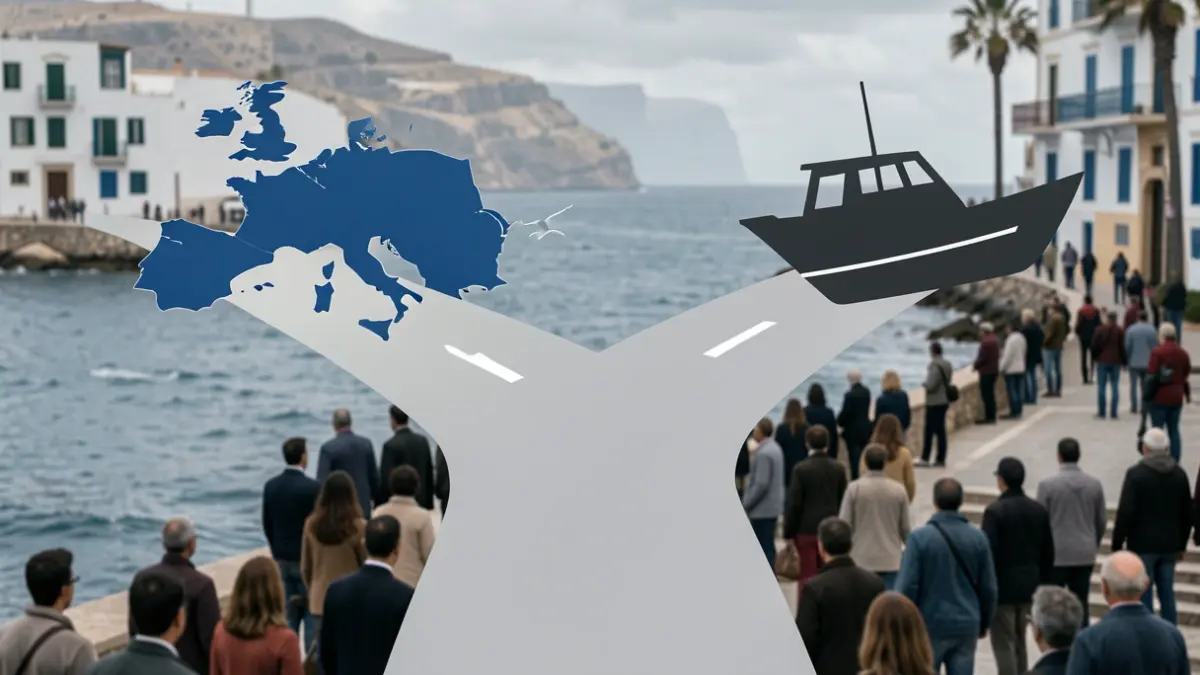 Generic image of political debate on migration and Europe.