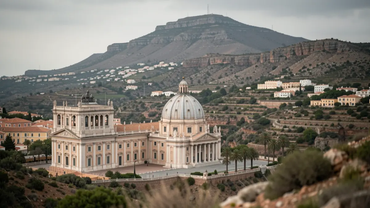 Imagen simbólica que contrasta el tamaño del Vaticano con el de Firgas, Gran Canaria, en un contexto de debate sobre la inmigración.
