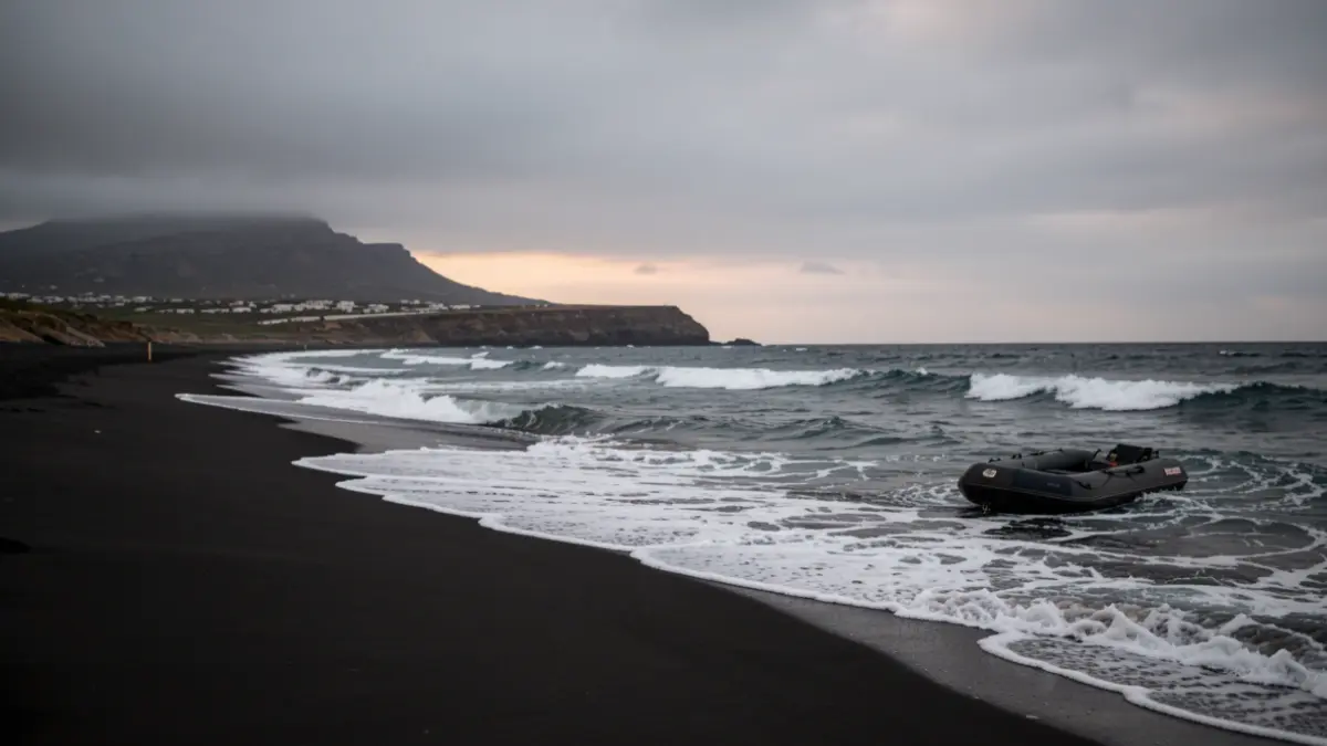 Imagen de la playa del Juncal en Gran Canaria, escenario de una operación antidroga.