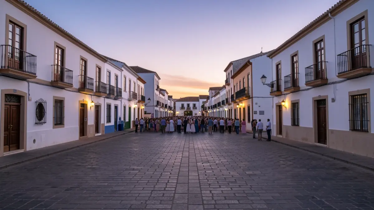 Imagen genérica de una plaza tranquila en Canarias al atardecer.
