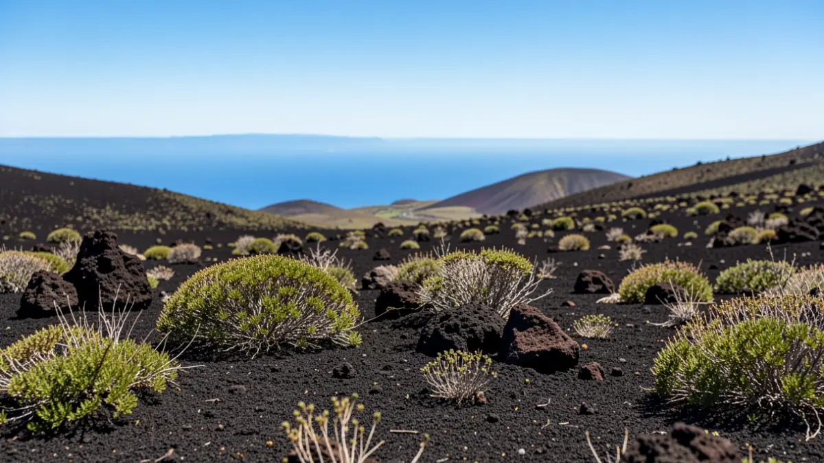 Generic Canary Islands landscape suggesting economic and social activity.