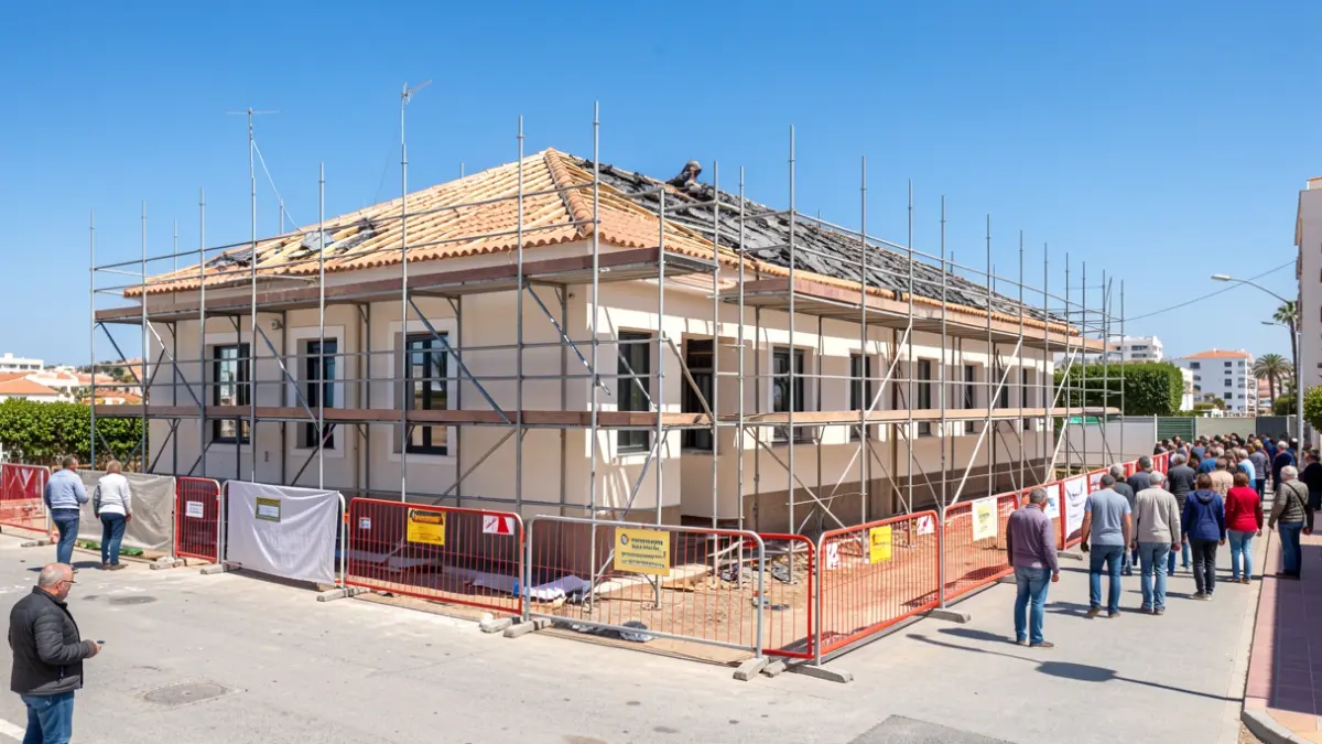 Generic image of renovation works at an educational center in the Canary Islands.