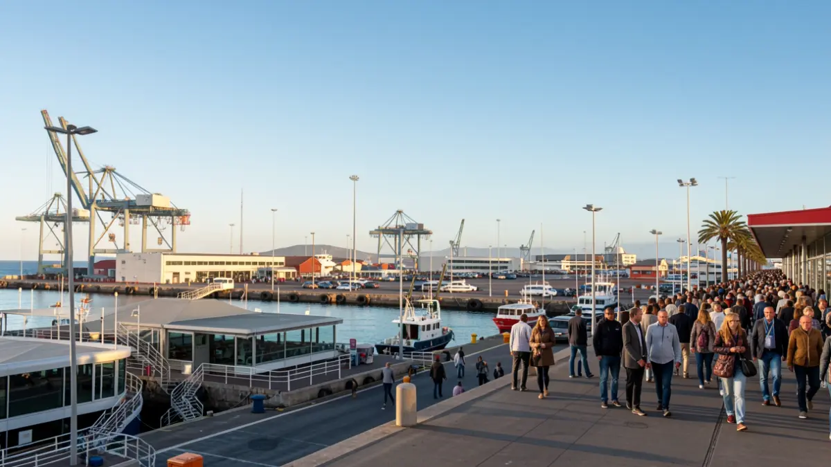 General view of the port of Santa Cruz de Tenerife where the events will take place.