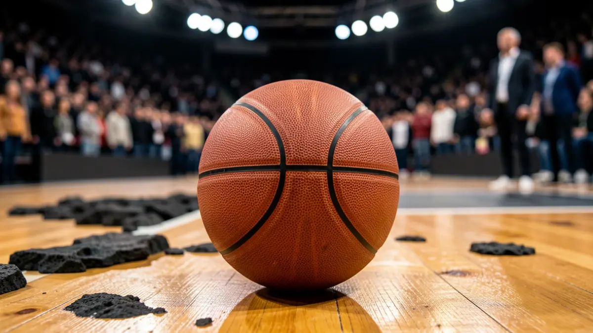 Imagen genérica de un balón de baloncesto en una cancha.