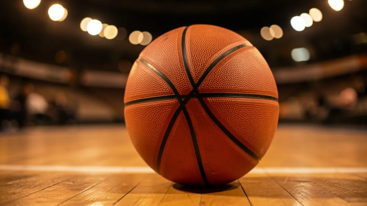 Imagen genérica de un balón de baloncesto en una cancha.
