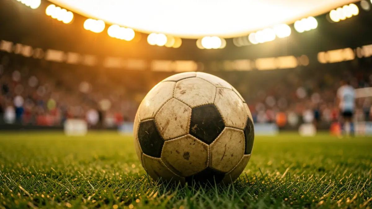 Generic image of a soccer ball on a stadium pitch.