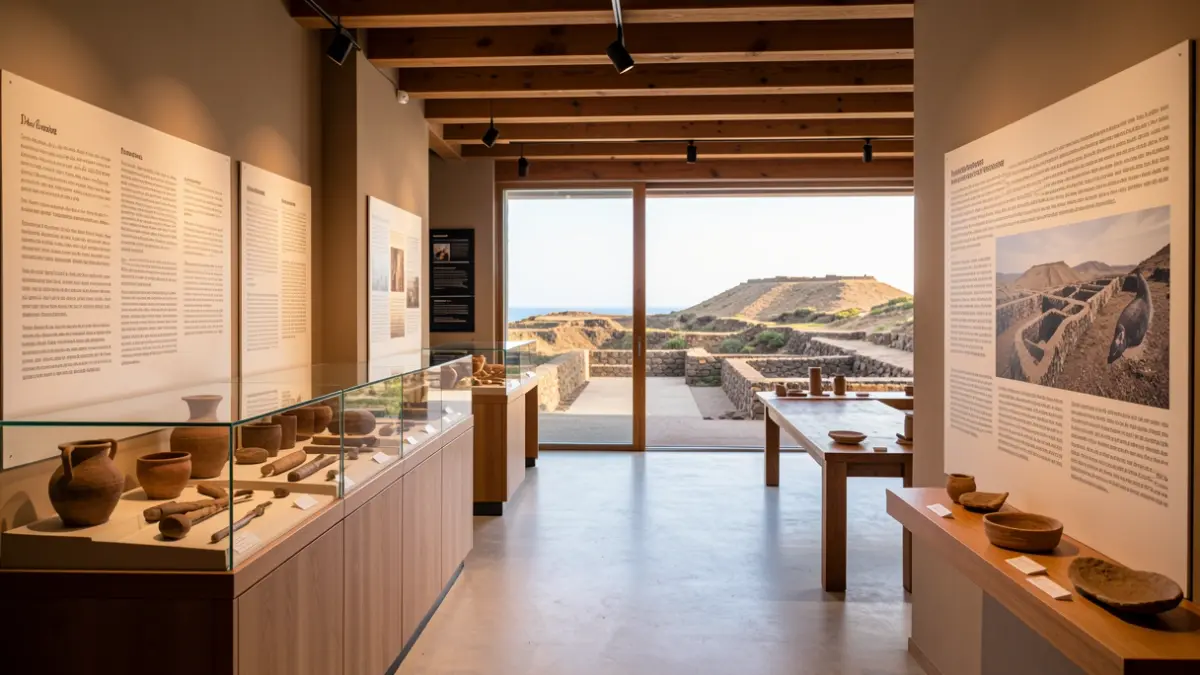 Image of the interior of the La Guancha Interpretation Center.