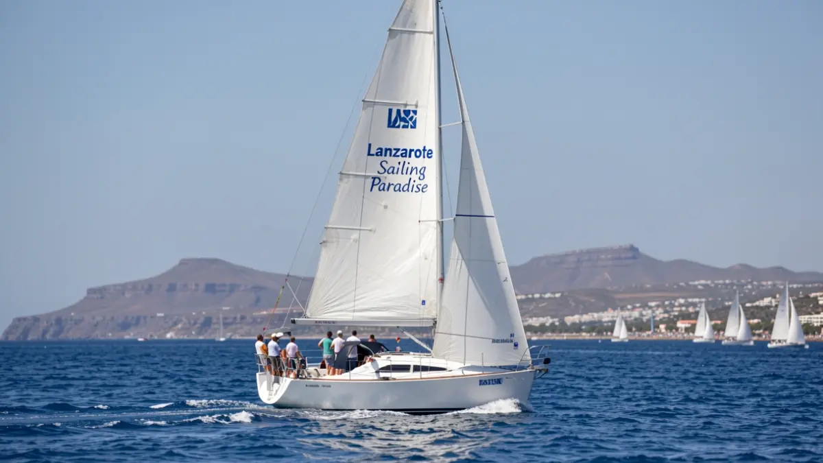 El velero Lanzarote Sailing Paradise compitiendo en aguas de Gran Canaria.