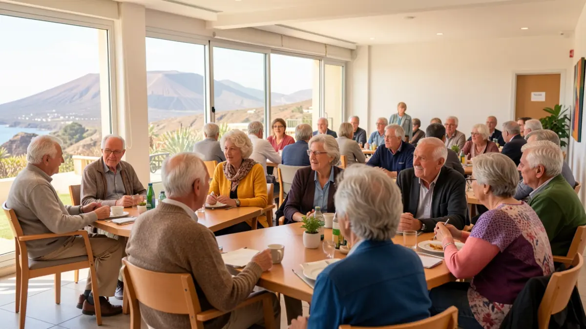 Generic image of elderly people participating in community activities in the Canary Islands.