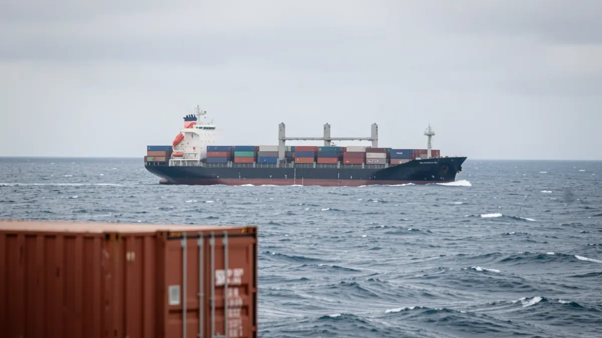 Generic image of a cargo ship near the Canary Islands.