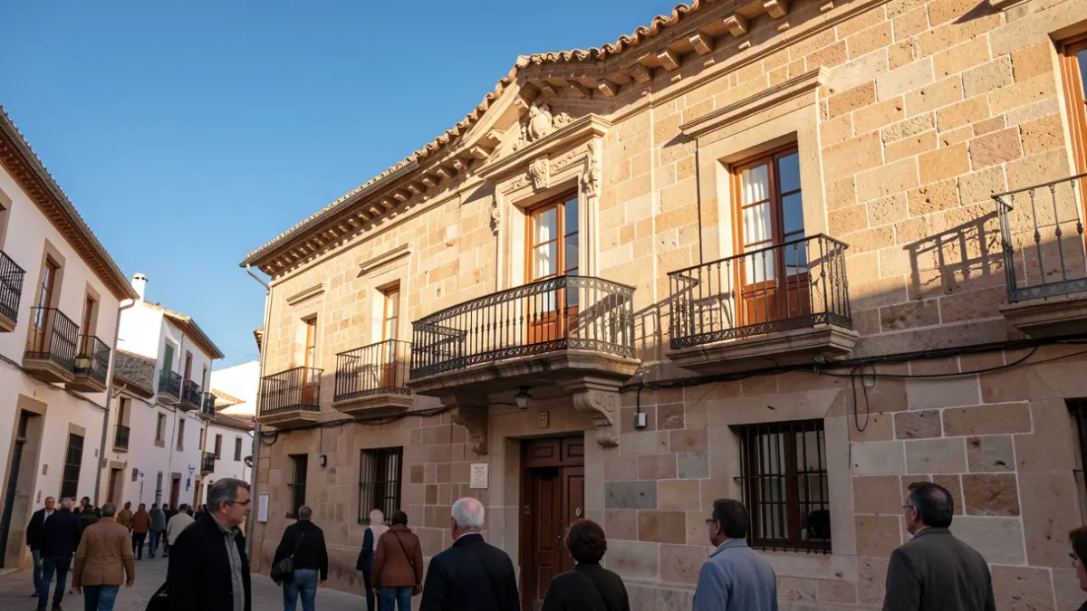 Generic image of the Los Llanos de Aridane town hall with traditional Canarian architecture.