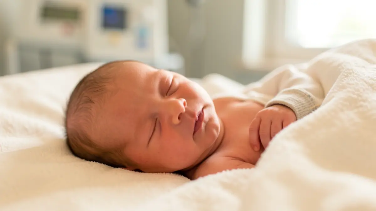 Generic image of a newborn receiving medical care.