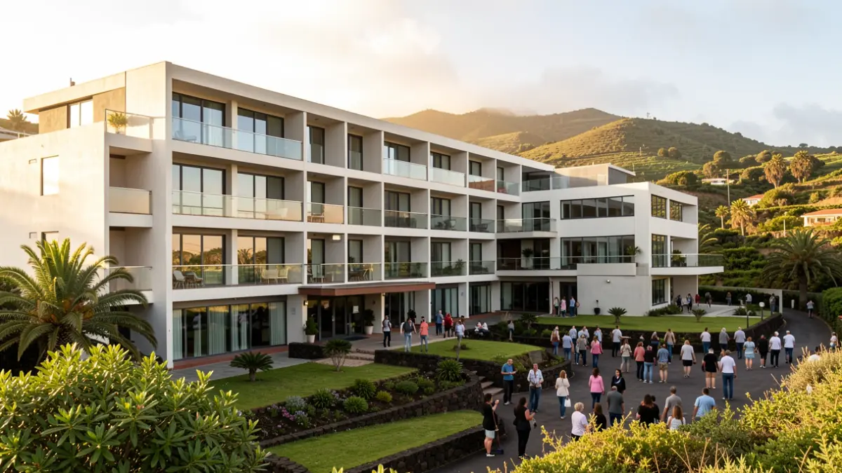 Imagen exterior del nuevo centro sociosanitario San Francisco de Paula en Tafira, Gran Canaria.