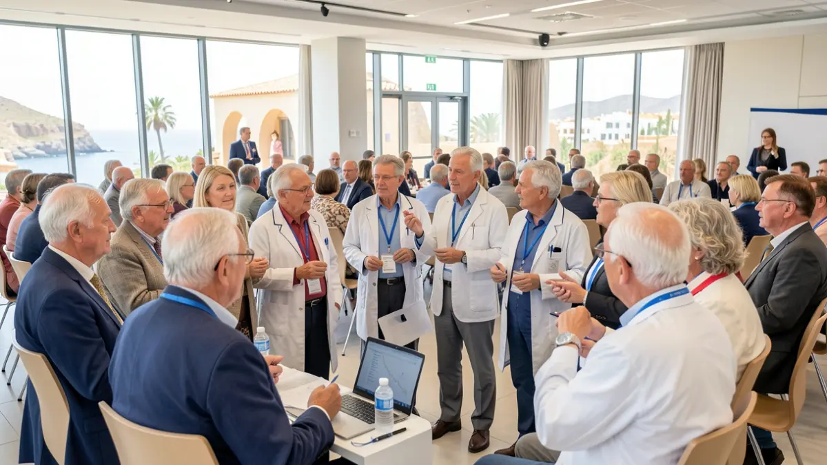 Imagen de un congreso sobre longevidad en Gran Canaria con expertos y personas mayores.